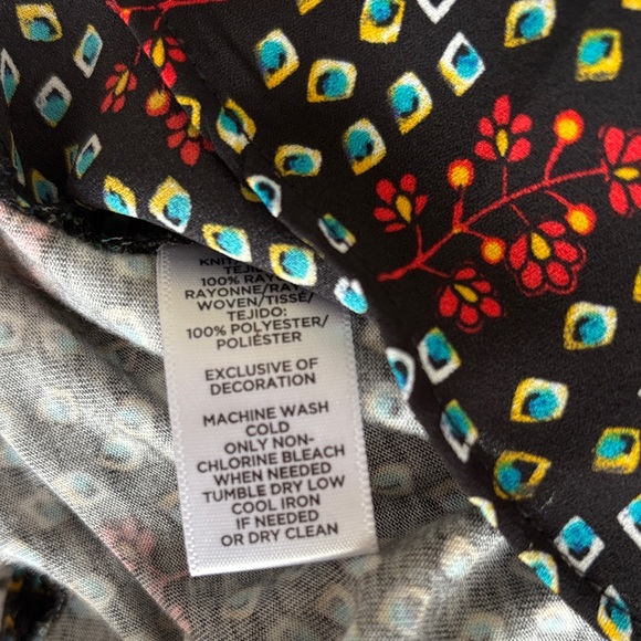LOFT Black and Red Floral Blouse - Picture 7 of 7